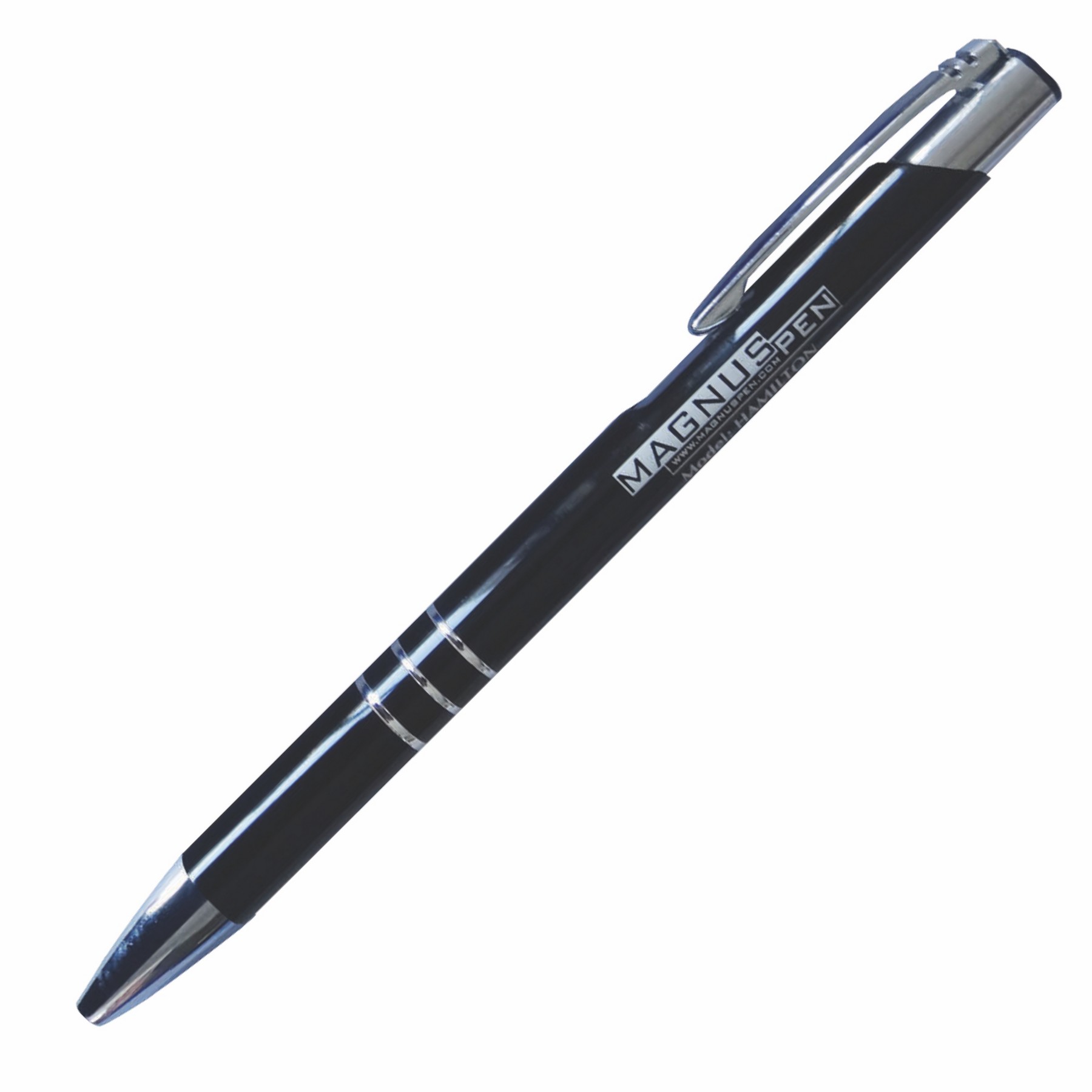 HAMILTON Aluminum Barrel - Metallic clip Plunger Action Ball Point Pen